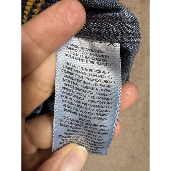 VTG Polo Ralph Lauren Denim Bomber Letterman Spell Out Varsity Jacket M (10-12) - Picture 7 of 9